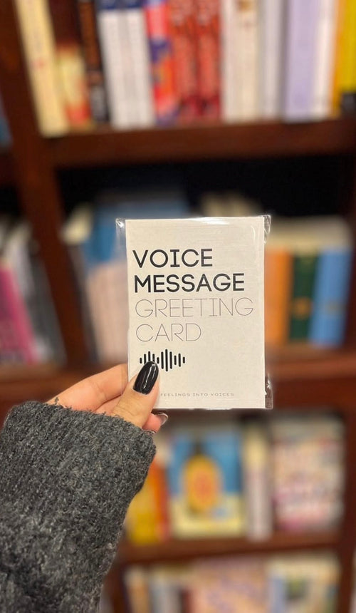 Hand holding SAWT Voice Message Greeting Card