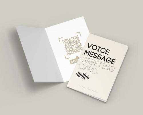 SAWT Voice Message Greeting Card open with QR code